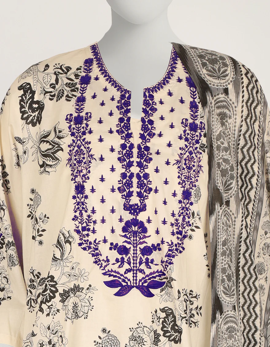 BEIGE LAWN 3PC STITCHED | JLAWN-S-26-616/S CLASSIC CHINTZ-2 - Image 4