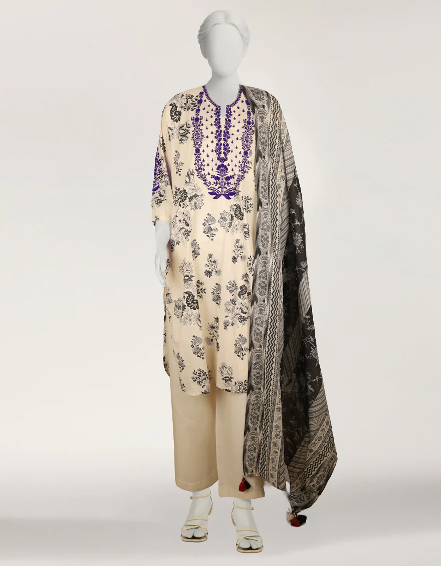 BEIGE LAWN 3PC STITCHED | JLAWN-S-26-616/S CLASSIC CHINTZ-2 - Image 5