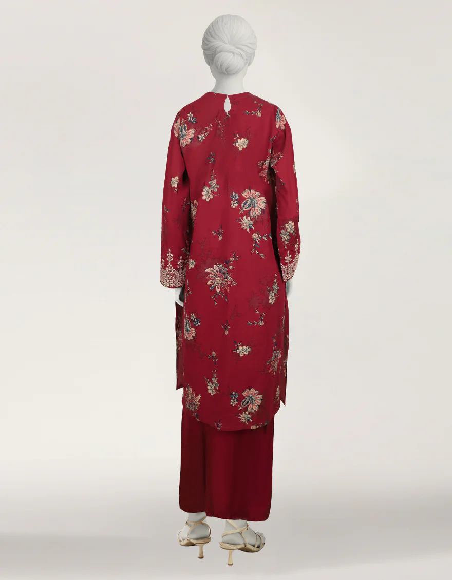 MAROON LAWN 3PC STITCHED | JLAWN-S-26-618/S CLASSIC CHINTZ-04 - Image 2