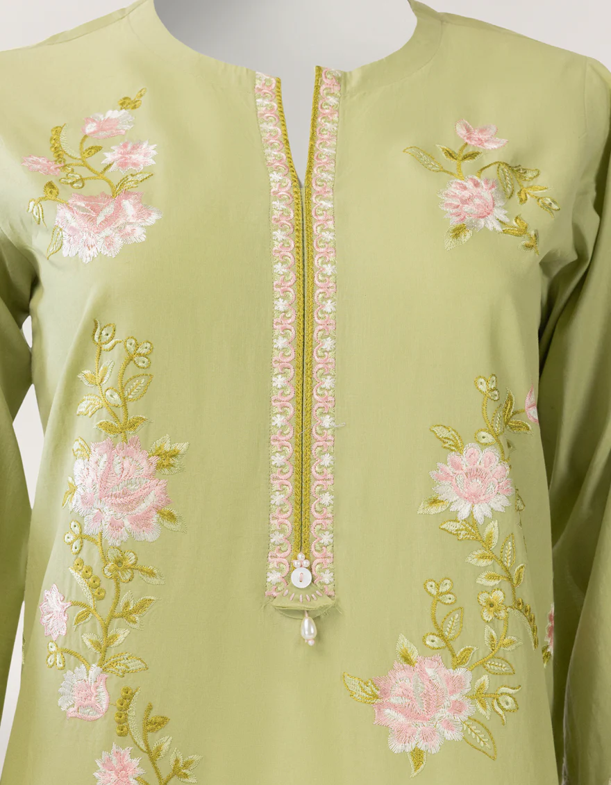 GREEN LAWN 3PC STITCHED | JLAWN-S-26-634/S SCHIFFLI FLORAL-02 - Image 4