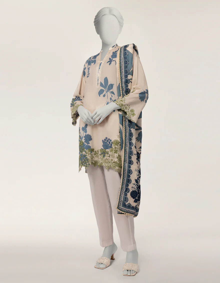 OFF WHITE LAWN 2PC STITCHED | JLAWN-S-JDS-26-1220/S THREAD & TONE-A-02