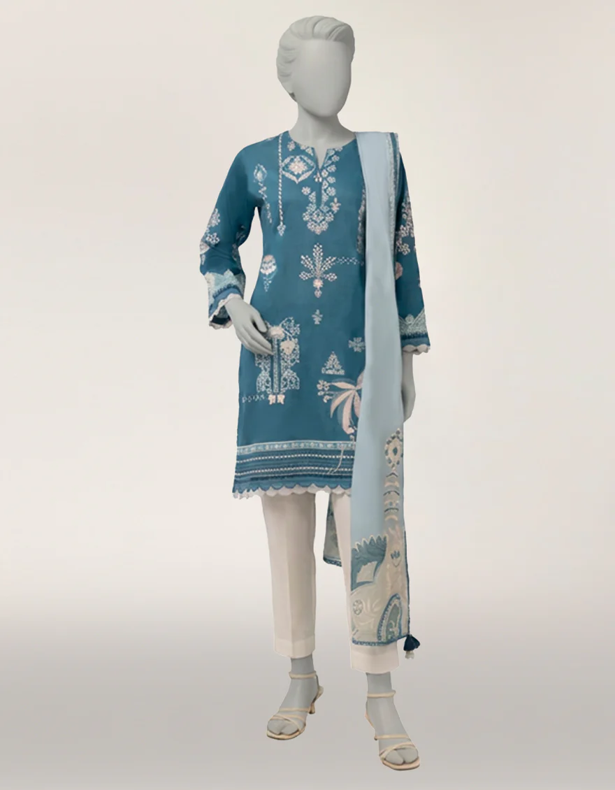 BLUE LAWN 2PC STITCHED | JLAWN-S-JDS-26-1225/S MALTA-A-03