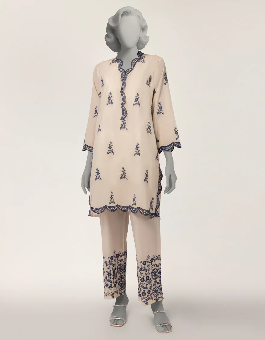 OFF WHITE LAWN 2PC STITCHED | JLAWN-S-JST-26-2318/S THREAD & TONE-B-04