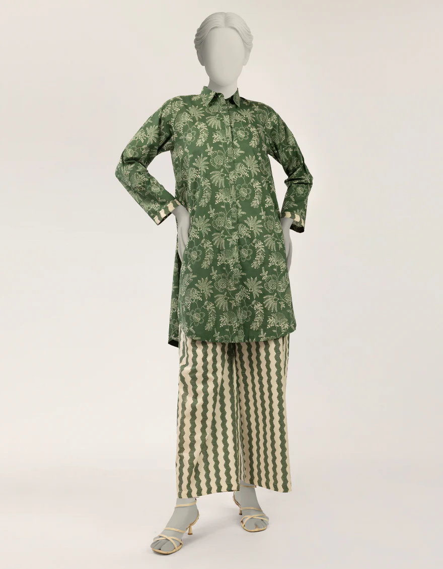GREEN LAWN 2PC STITCHED | JLAWN-S-JST-26-2367/S FLORAL GARDEN-B1