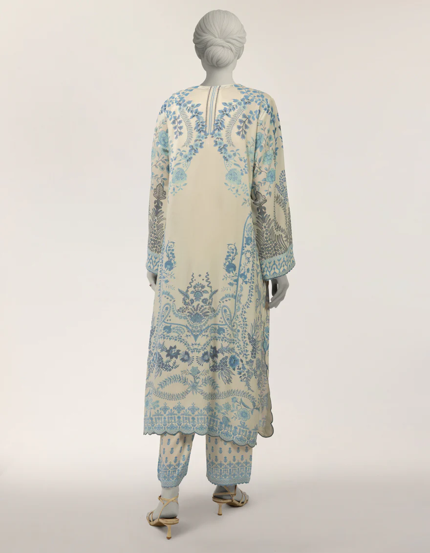 WHITE MAPLE SILK 2PC STITCHED | JLAWN-S-JST-26-2371/S IMPRESSIONS-01 - Image 2