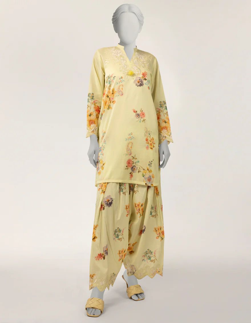 LEMON LAWN 2PC STITCHED | JLAWN-S-JST-26-2381/S BOLD FLORA-03