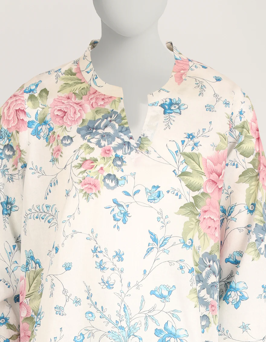 WHITE LAWN 2PC STITCHED | JLAWN-S-JST-26-2388/S FB/VINTAGE FLORAL-02 - Image 4