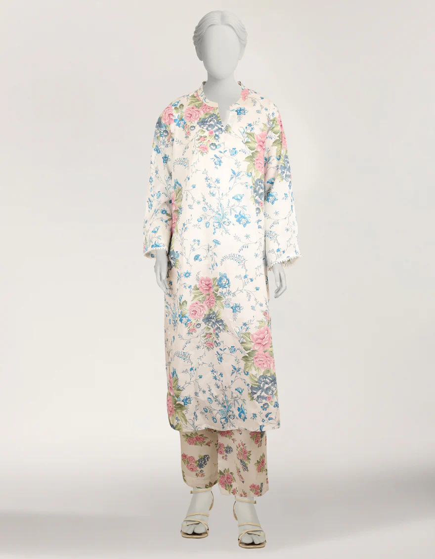 WHITE LAWN 2PC STITCHED | JLAWN-S-JST-26-2388/S FB/VINTAGE FLORAL-02 - Image 5