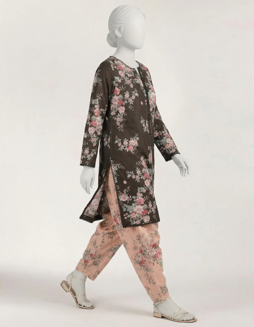 BLACK LAWN 2PC STITCHED | JLAWN-S-JST-26-2389/S VINTAGE FLORAL-03 - Image 2