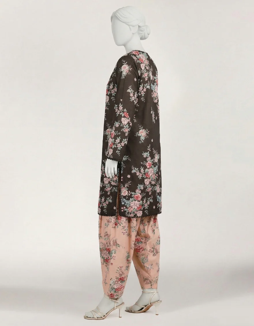 BLACK LAWN 2PC STITCHED | JLAWN-S-JST-26-2389/S VINTAGE FLORAL-03 - Image 3