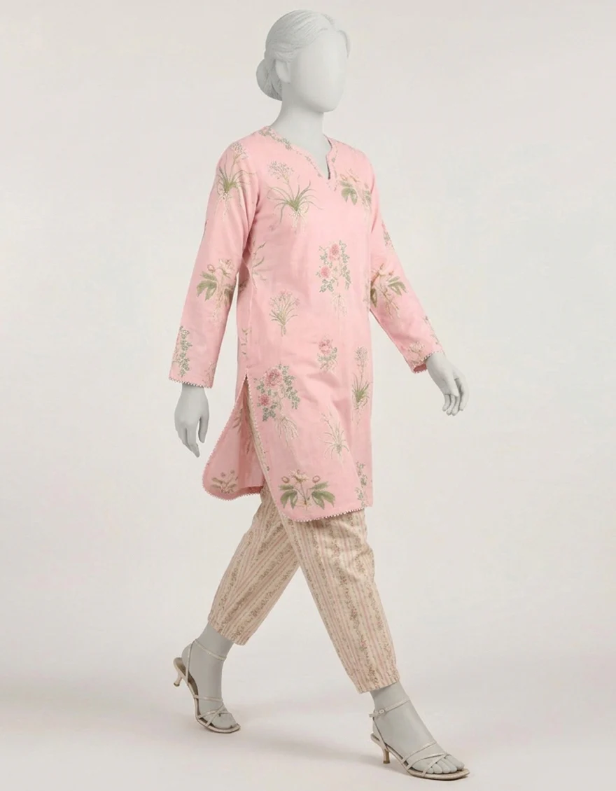 PINK LAWN 2PC STITCHED | JLAWN-S-JST-26-2390/S VINTAGE FLORAL-4 - Image 2