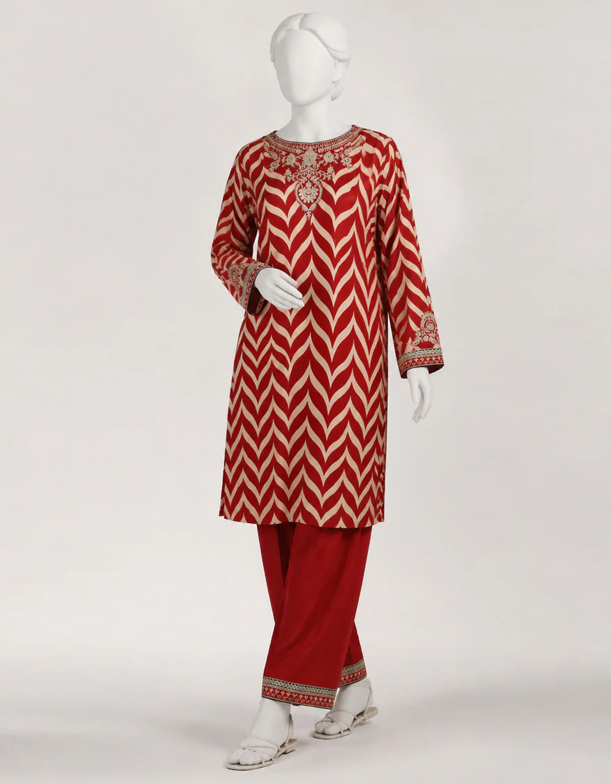 MULTICOLOR SILK 2PC STITCHED | JLAWN-S-JST-26-2395/S ROYAL STRIPER-01 - Image 4