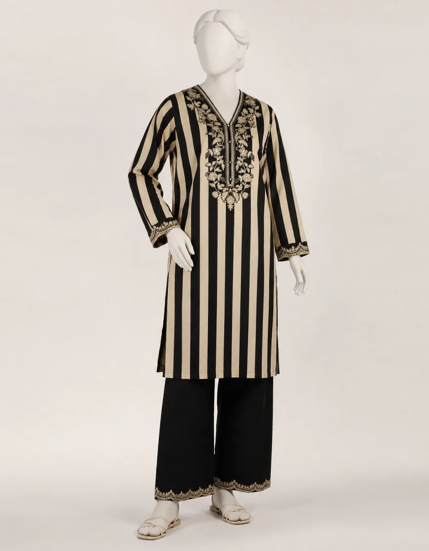 MULTICOLOR SILK 2PC STITCHED | JLAWN-S-JST-26-2397/S ROYAL STRIPER-03 - Image 2