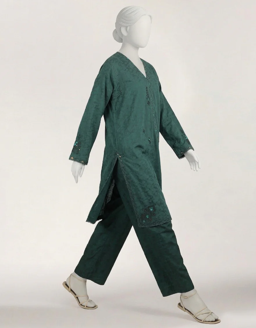 GREEN DOBBY 2PC STITCHED | JLAWN-S-JST-26-2401/S TRIBAL-03