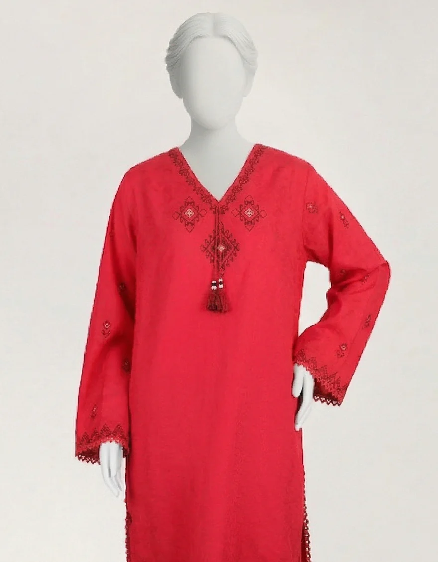 PINK DOBBY 2PC STITCHED | JLAWN-S-JST-26-2402/S TRIBAL-04 - Image 3