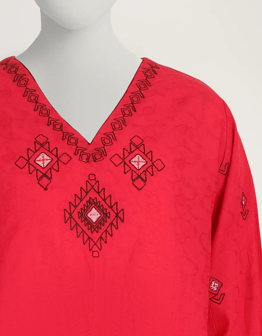 PINK DOBBY 2PC STITCHED | JLAWN-S-JST-26-2402/S TRIBAL-04 - Image 4