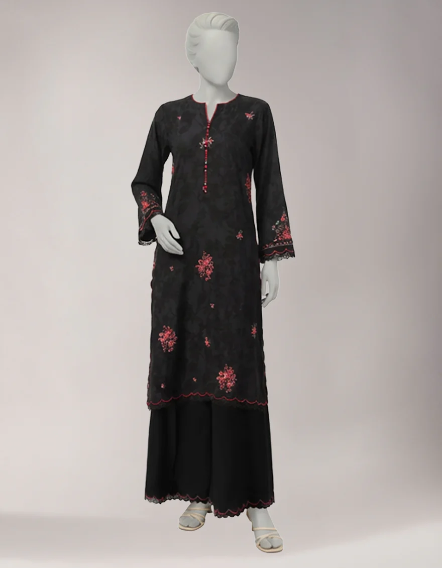 BLACK TEXTURED 2PC UNSTITCHED | JLAWN-S-JST-26-2419 GHARA-01 - Image 5