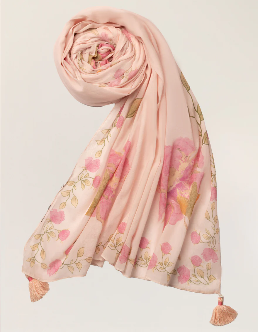 PINK LAWN DUPATTA | JLDP-S-26-2699 FB/FLORAL-2699