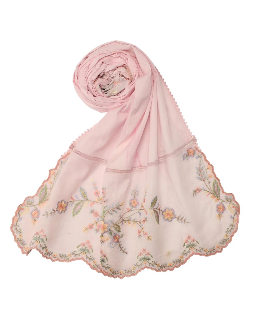 PINK LAWN DUPATTA | JLDP-S-26-2702 FB/FLOTAL-2702