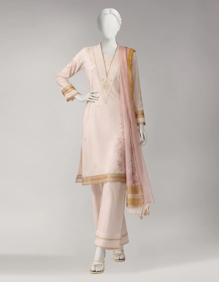MULTICOLOR LAWN 3PC UNSTITCHED | JLS-S-26-3989 BLACK & WHITE STATEMENT-3 - Image 3