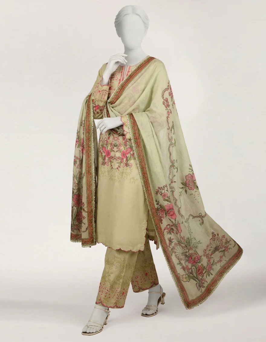 GREEN LAWN 3PC STITCHED | JLS-S-26-585/S CHINTZ CHARM-03 - Image 3
