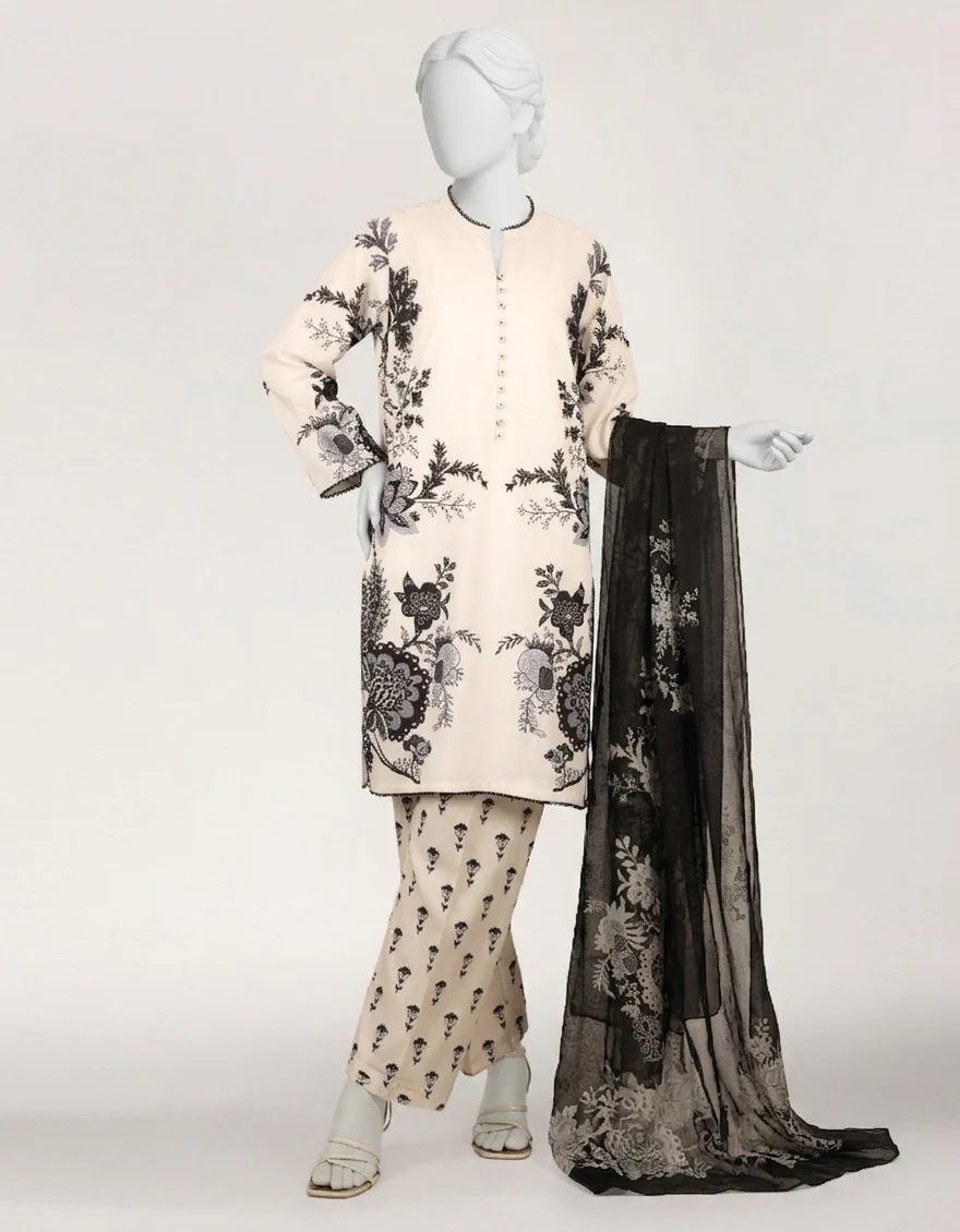 WHITE LAWN 3PC STITCHED | JLS-S-26-588/S CHINTZ CHARM-06 - Image 3