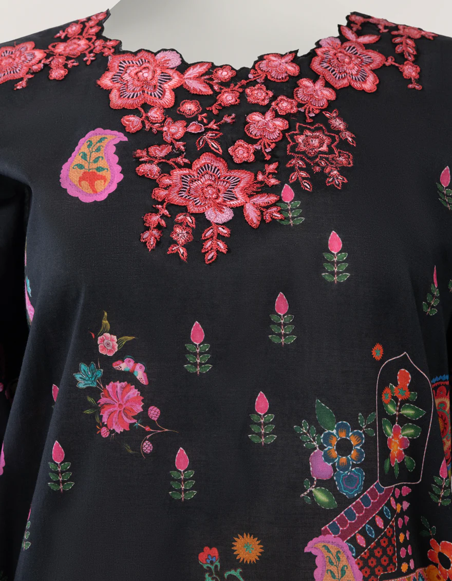 BLACK LAWN 3PC STITCHED | JLS-S-26-802/S RETRO-02 - Image 4
