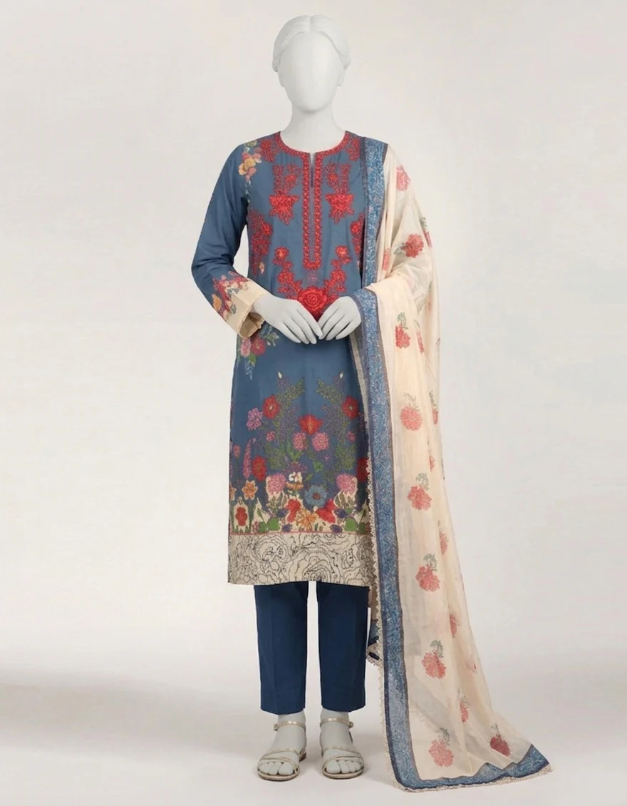 BLUE LAWN 3PC STITCHED | JLS-S-26-804/S RETRO-04 - Image 4
