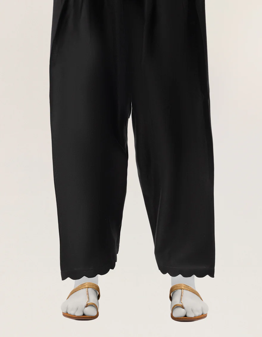 BLACK LAWN SHALWAR | JLSH-26-8118-B FB/DYED FARSHI-02