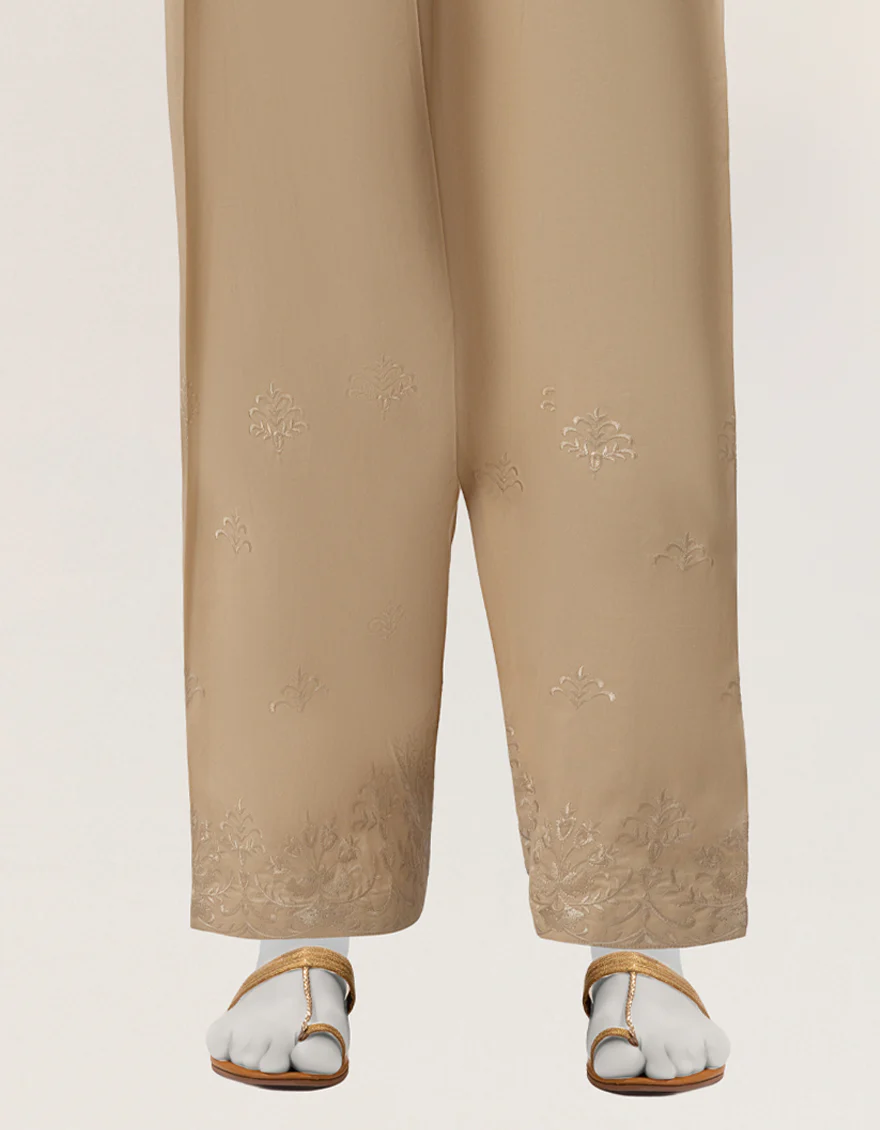 BEIGE LAWN SHALWAR | JLSH-26-8119-D FB/FARSHI-EMB-04