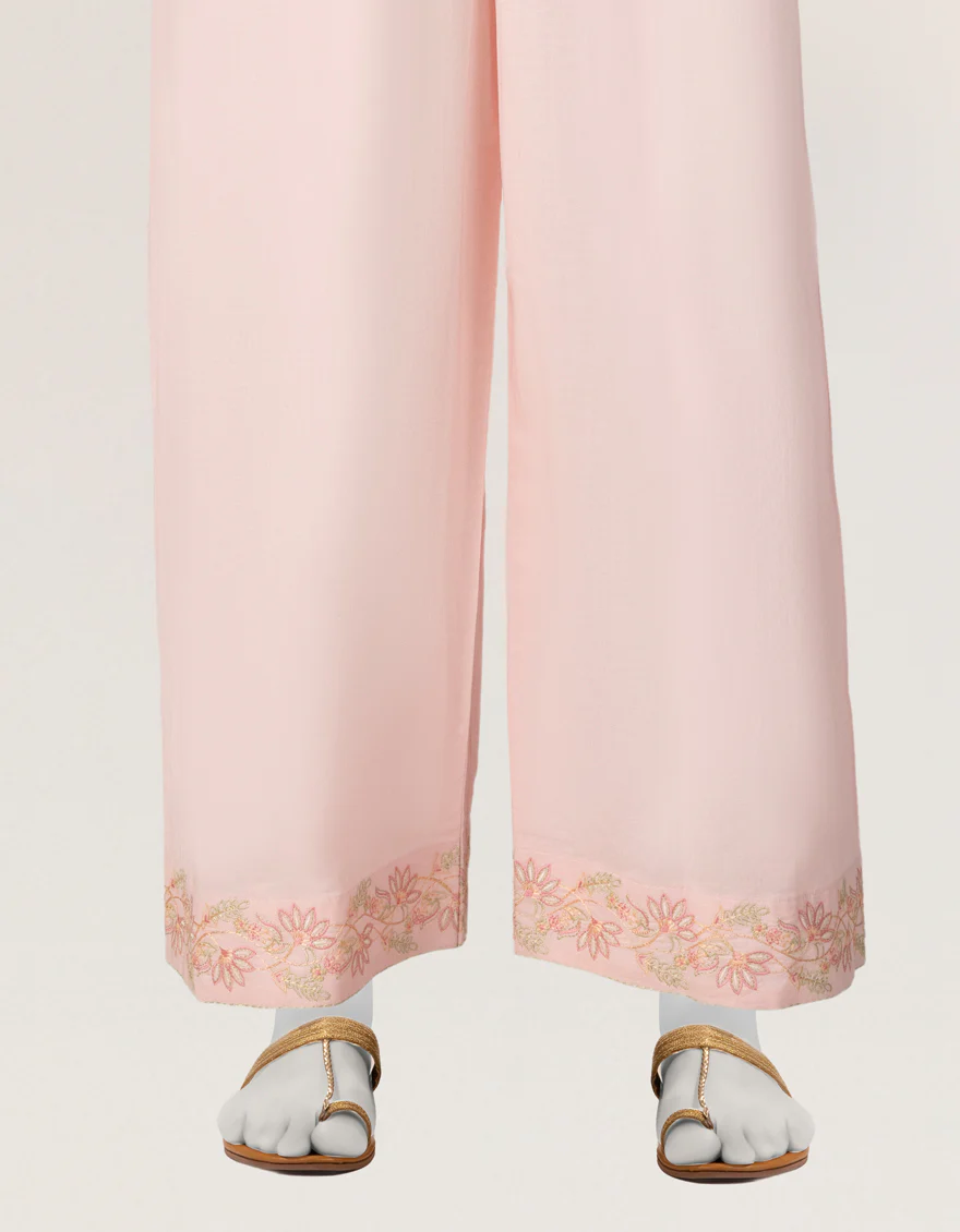 PINK LAWN TROUSERS | JLT-26-8105 FB/DYED EMB-01