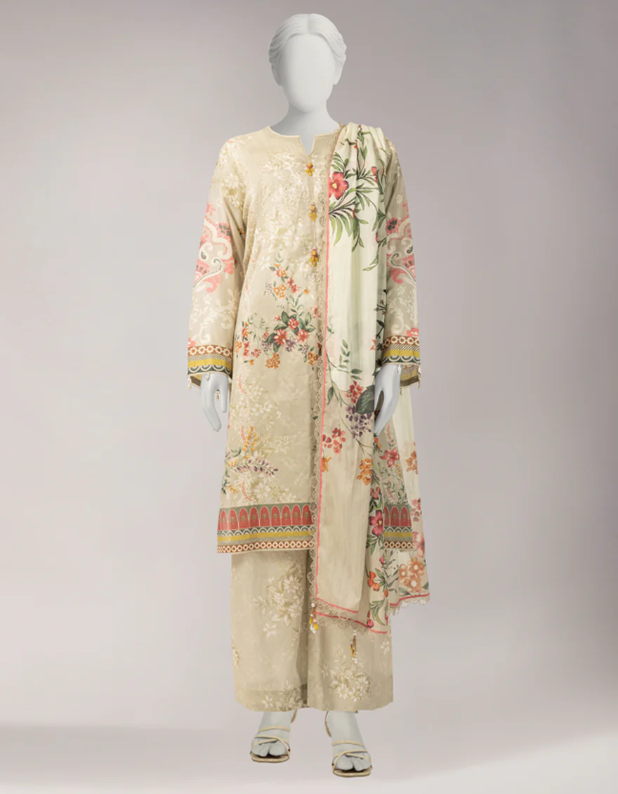 MULTICOLOR LAWN 3PC UNSTITCHED | JLU-S-26-3980 BOTANICAL-2 - Image 4