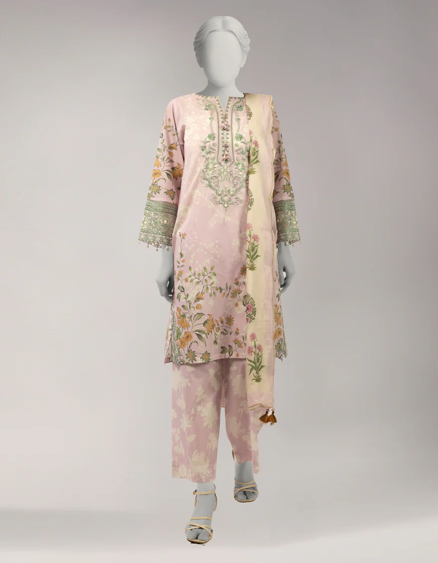 MULTICOLOR LAWN 3PC UNSTITCHED | JLU-S-26-3982 BOTANICAL-4 - Image 4