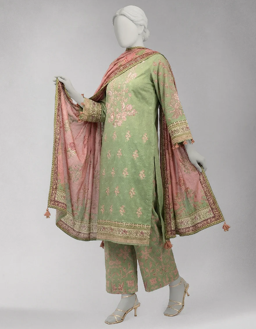 MULTICOLOR LAWN 3PC UNSTITCHED | JLU-S-26-3983 BOTANICAL-5