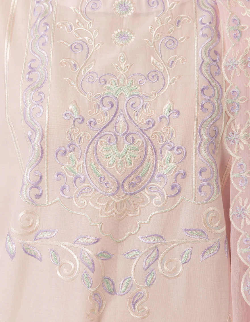 PINK LAWN 3PC UNSTITCHED | JLU-S-26-4040 SCHIFFLI-2 - Image 3
