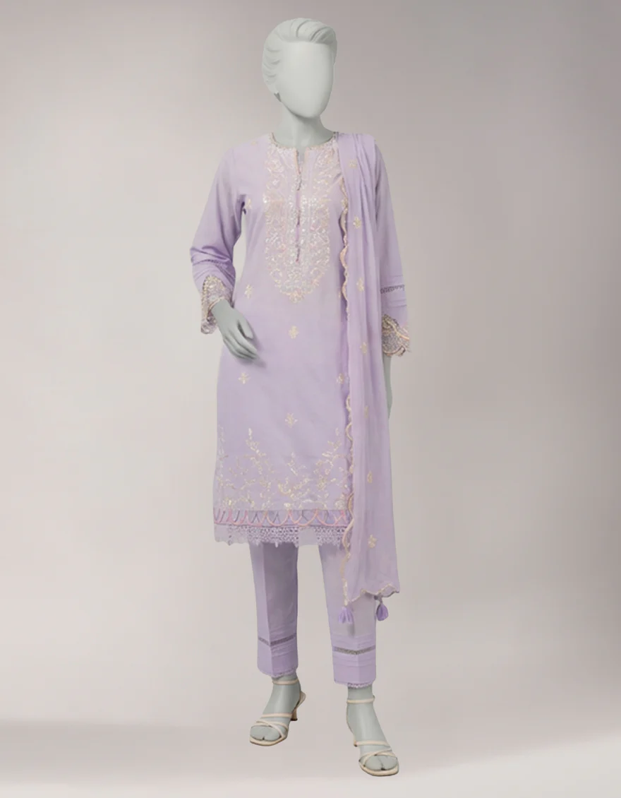 PURPLE LAWN 3PC UNSTITCHED | JLU-S-26-4045 SCHIFFLI-7