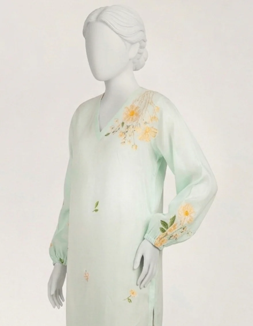 SEA GREEN LAWN KURTI | JSS-S-26-660 FB/ASSORTMENT-03 - Image 2