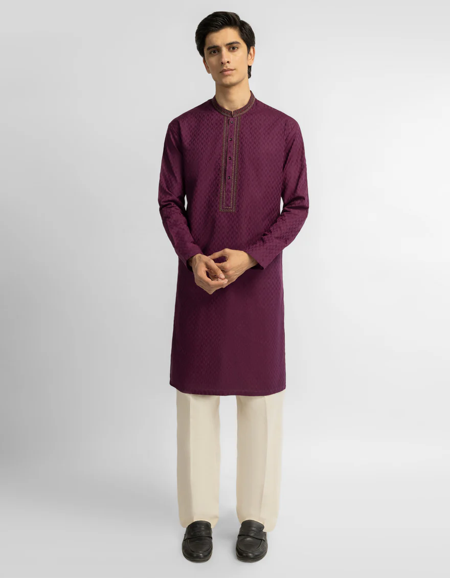 PURPLE COTTON KURTA | JTK-S-39747/S26/JJ10711-CL