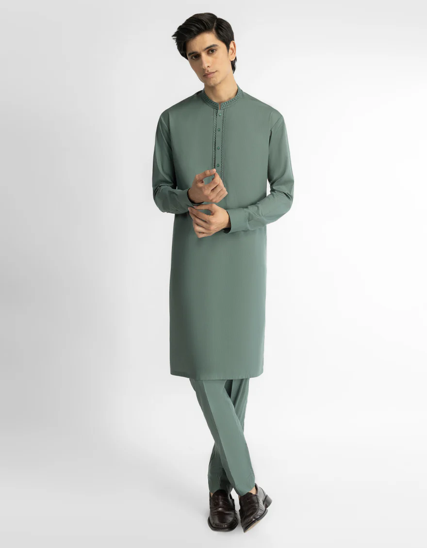 GREEN KURTA TROUSERS | JTKP-A-30059/S26/JJ10756-CL