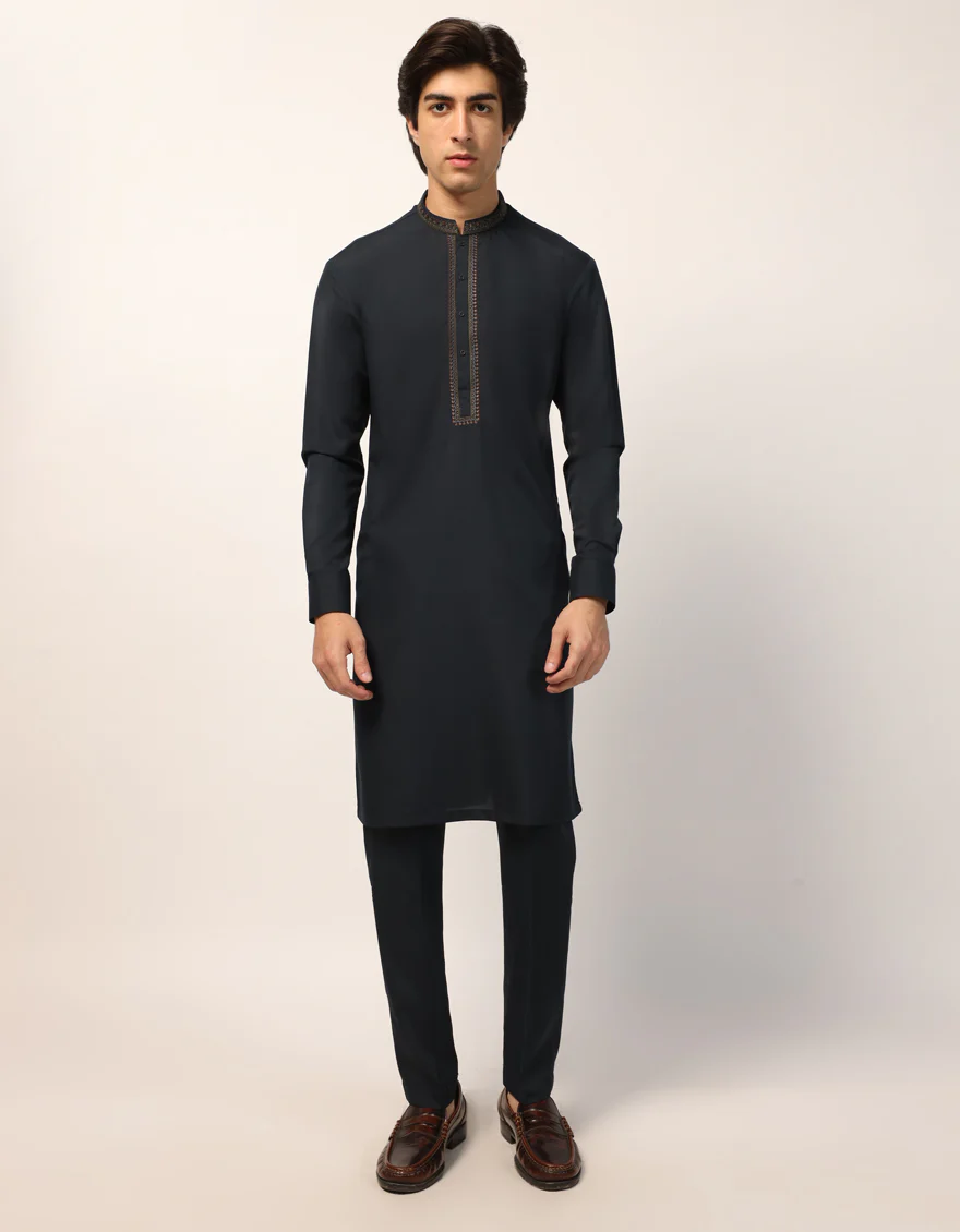 BLACK KURTA TROUSERS | JTKP-A-39715/S26/JJ10962-CL