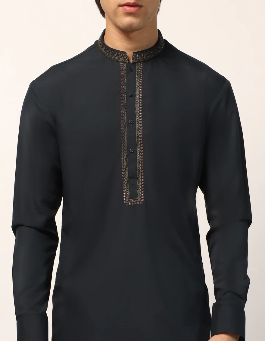 BLACK KURTA TROUSERS | JTKP-A-39715/S26/JJ10962-CL - Image 2