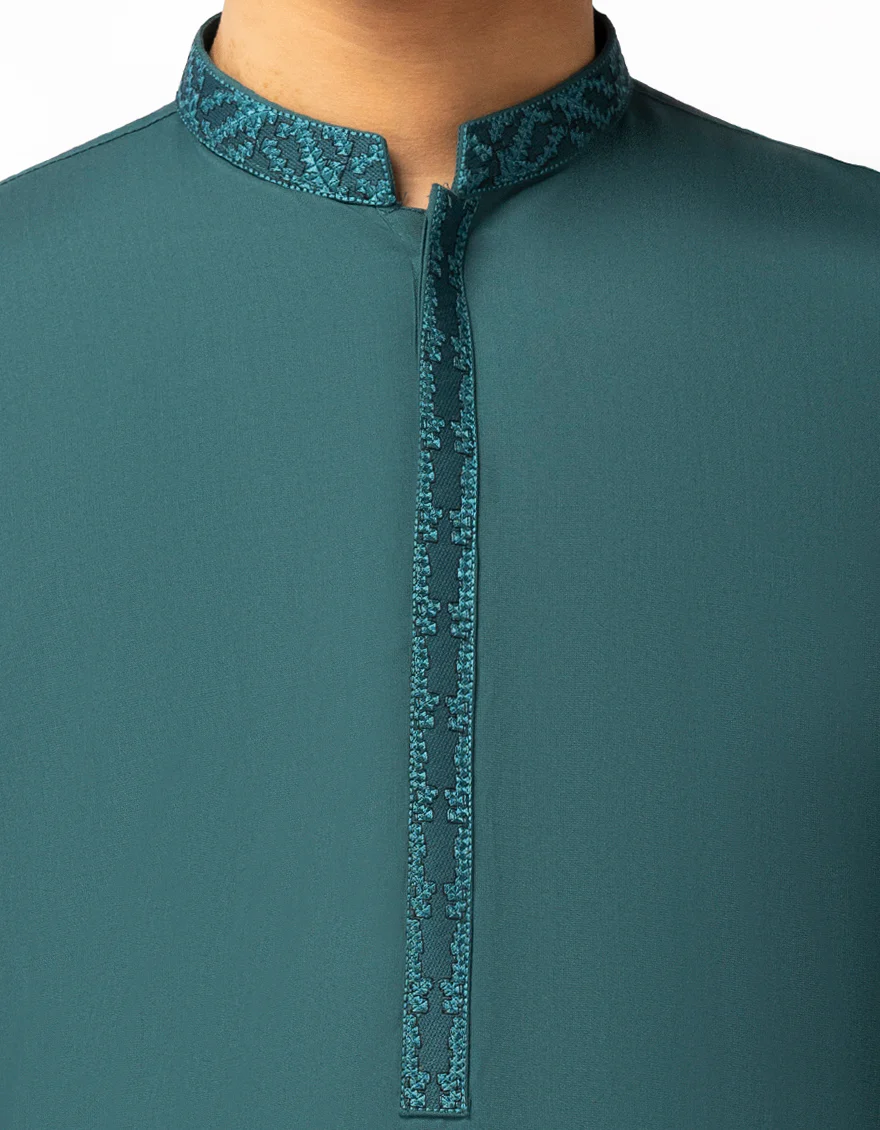 GREEN BLENDED KURTA TROUSERS | JTKP-A-42042/S26/JJ10429-SF - Image 3