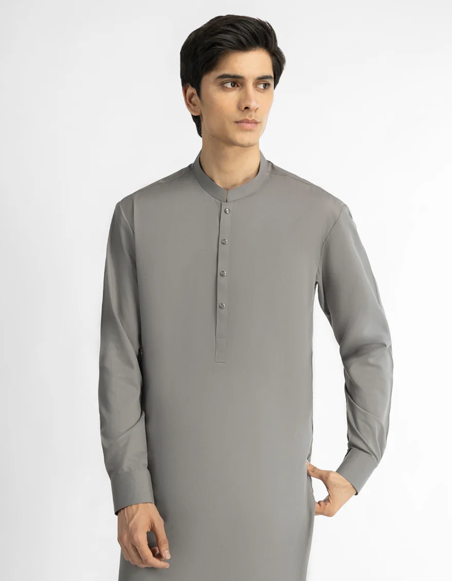 GREY KURTA TROUSERS | JTKP-A-46921/S26/JJ9821-PN - Image 2