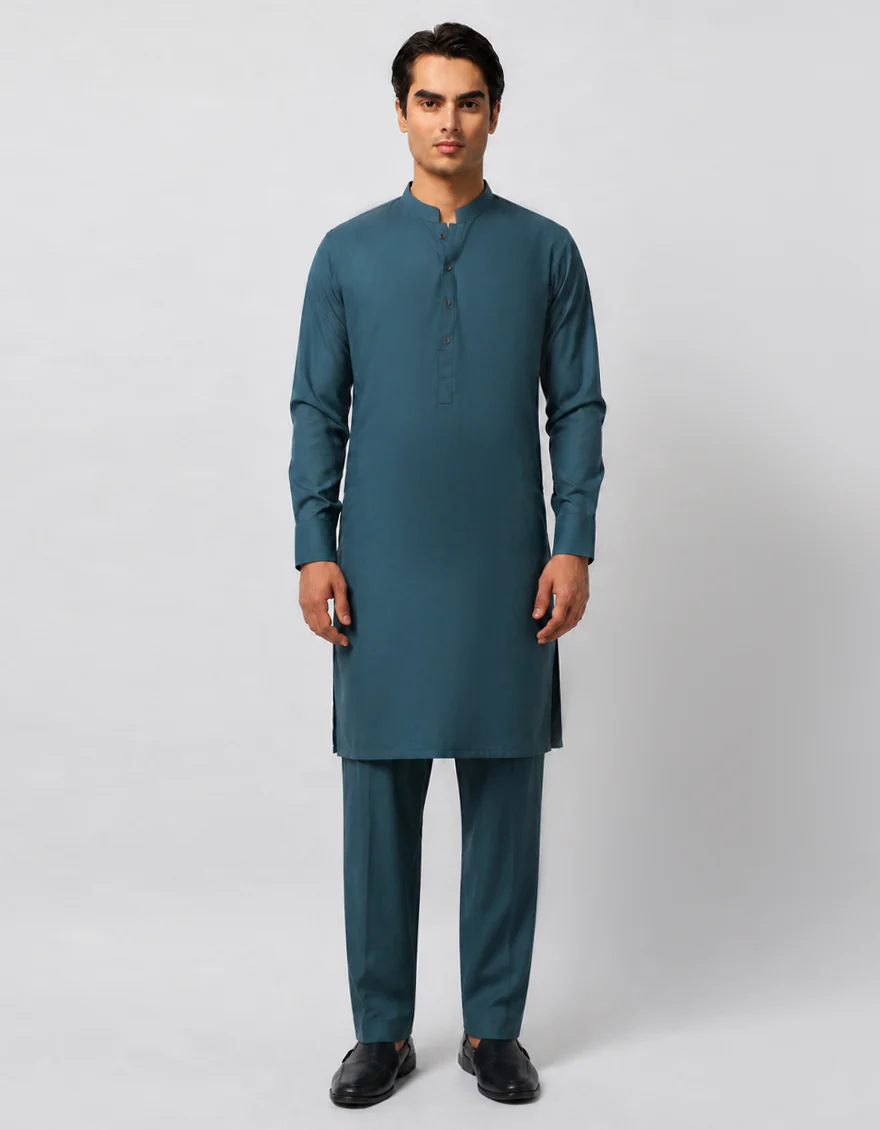 TEAL KURTA TROUSERS | JTKP-A-50513/S26/JJ10614-PN