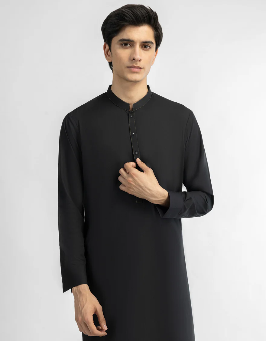 BLACK KURTA TROUSERS | JTKP-A-90572/S26/JJ10894-CL - Image 2