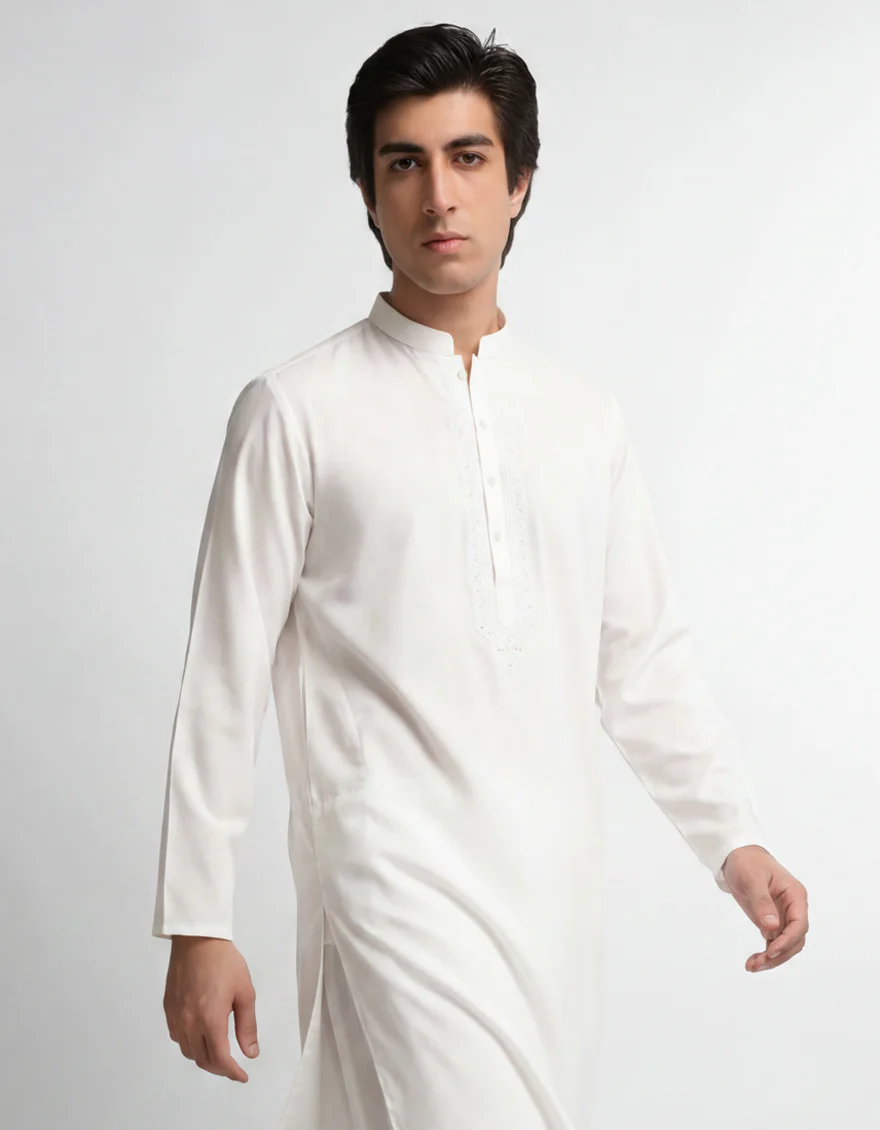 OFF WHITE KAMEEZ SHALWAR | JTKS-A-20005/S26/JJ10583-FL - Image 2