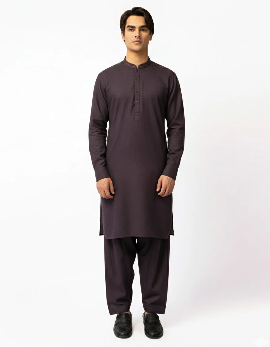 PURPLE BLENDED KAMEEZ SHALWAR | JTKS-A-39658/S26/JJ10614-SF