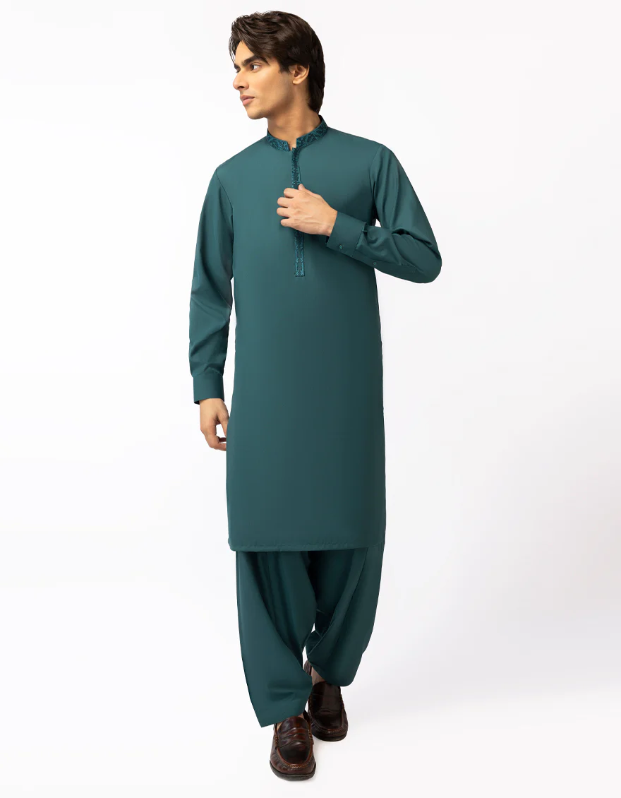 GREEN KAMEEZ SHALWAR | JTKS-A-42042/S26/JJ10429-SF