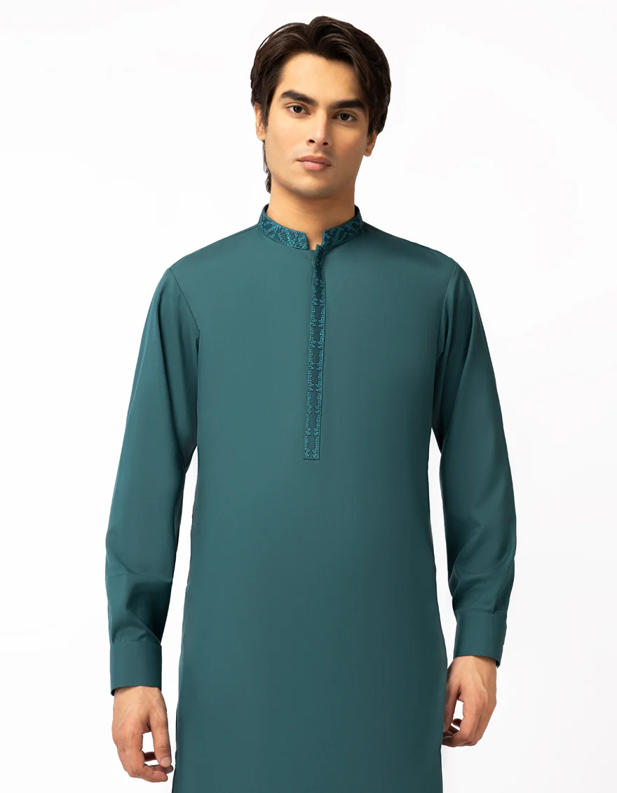 GREEN KAMEEZ SHALWAR | JTKS-A-42042/S26/JJ10429-SF - Image 2
