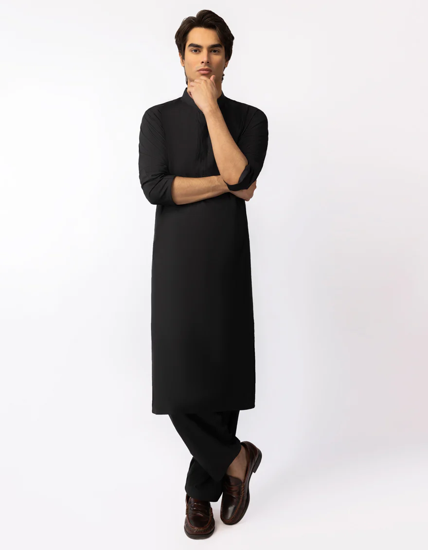 BLACK KAMEEZ SHALWAR | JTKS-A-42049/S25/JJ10376-SF